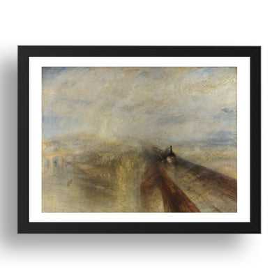 Joseph Mallord William Turner: Rain, Steam, and Speed: The Great Western Railway, Poster in 17x13"(A3) Frame