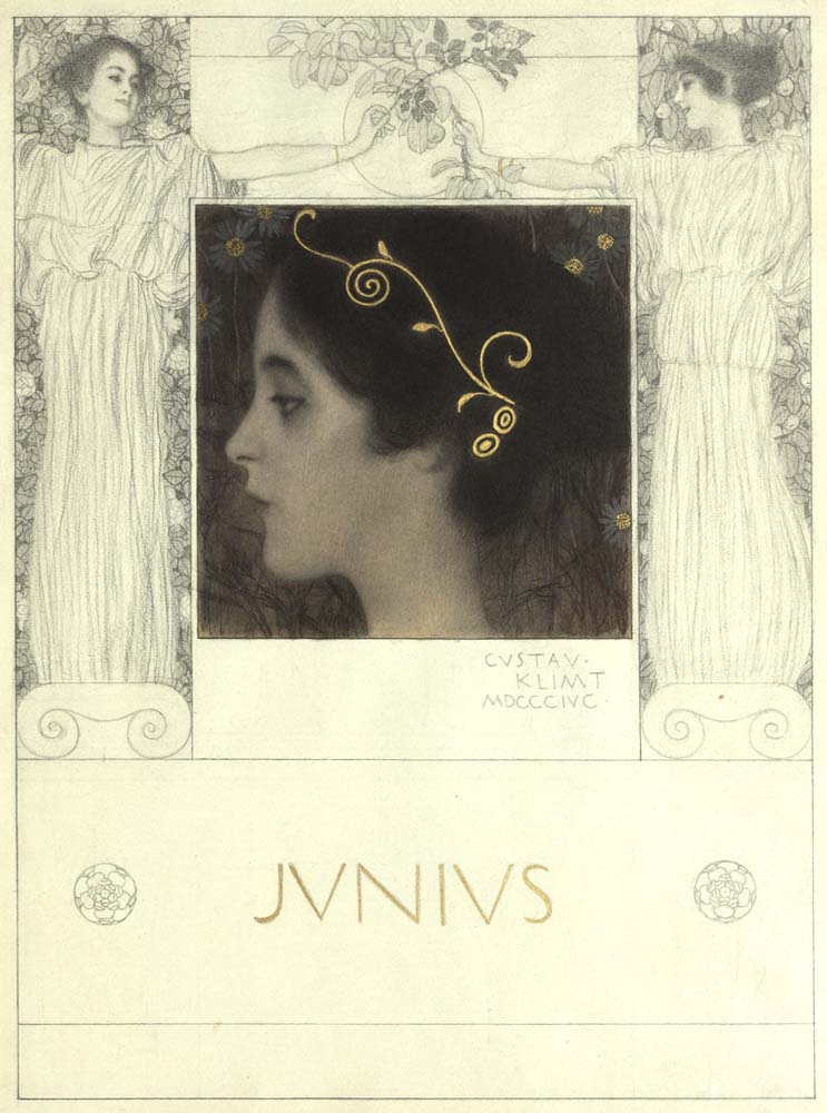 Junius - Gustav Klimt - 1896, 16x12" (A3) Poster Print