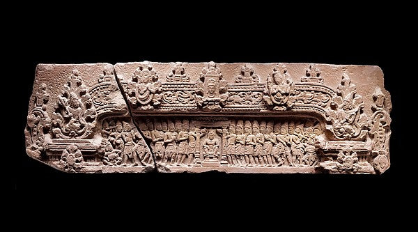 Lintel Depicting the Lingodbhavamurti Myth and a King's Consec,16x12"(A3)Poster