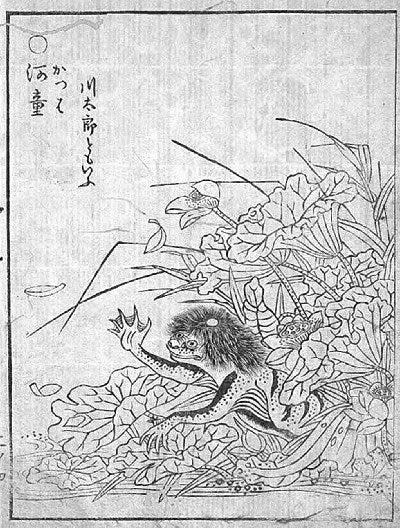 Kappa, historic, vintage ukiyo-e Japan artwork,12x8"(A4) Poster Print