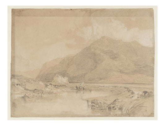 Kilchurn Castle, with the River Orchy; Ben Cruachan Beyond, 1801 by John Mallord William Turner RA, 12x8"(A4) Poster