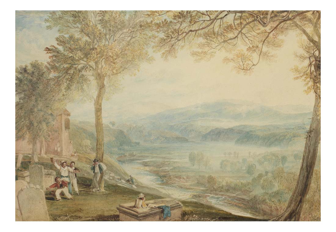 Kirkby Lonsdale Churchyard by John Mallord William Turner RA, 12x8"(A4) Poster