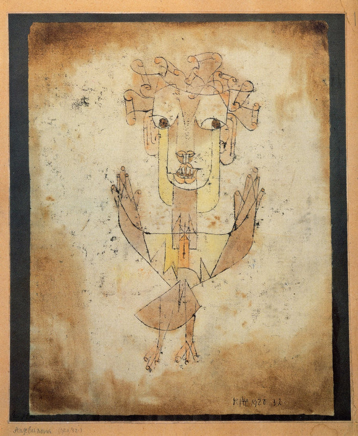 Angelus Novus (1920) by Paul Klee - Vintage Artwork, 16x12
