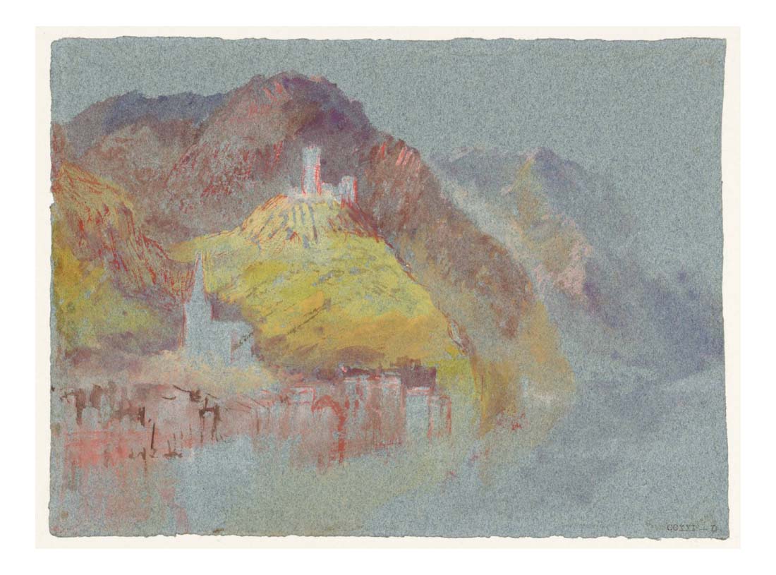 Klotten and Burg Coraidelstein from the West, 1839 by John Mallord William Turner RA