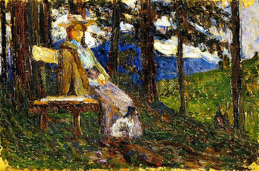 Kochel - Anja and Daisy - Wassily Kandinsky -1902 by Wassily Kandinsky, 16x12"(A3) Poster Print