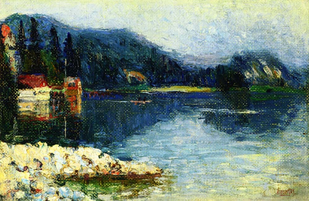 Kochel - Lake, Fog - Wassily Kandinsky -1902 by Wassily Kandinsky, 16x12"(A3) Poster Print