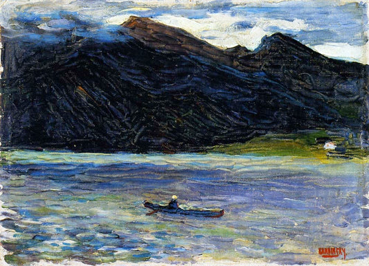 Kochel - Lake with Boat - Wassily Kandinsky -1902 by Wassily Kandinsky, 12x8"(A4) Poster Print