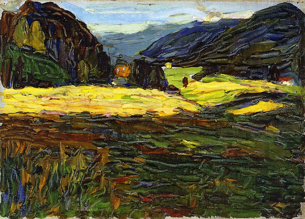 Kochel - Landscape with Manor - Wassily Kandinsky -1902 by Wassily Kandinsky, 16x12"(A3) Poster Print