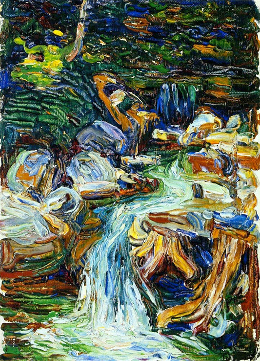 Kochel - Waterfall II - Wassily Kandinsky -1902 by Wassily Kandinsky, 12x8"(A4) Poster Print