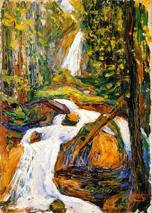 Kochel - Waterfall I - 1900 by Wassily Kandinsky, 12x8"(A4) Poster Print