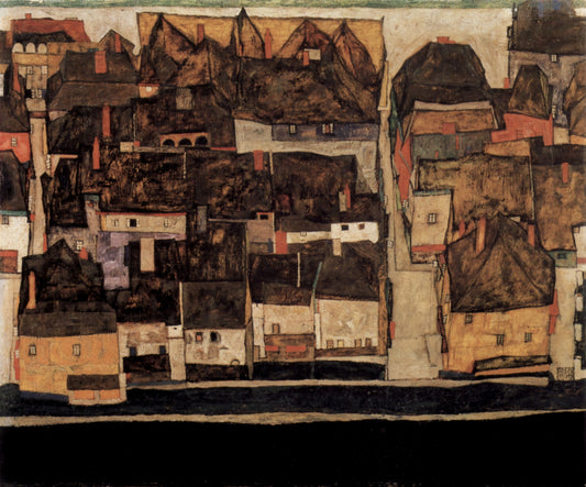 Krumlov on the Vltava or small town IV, landscape by Egon Schiele, 12x8" (A4) Poster