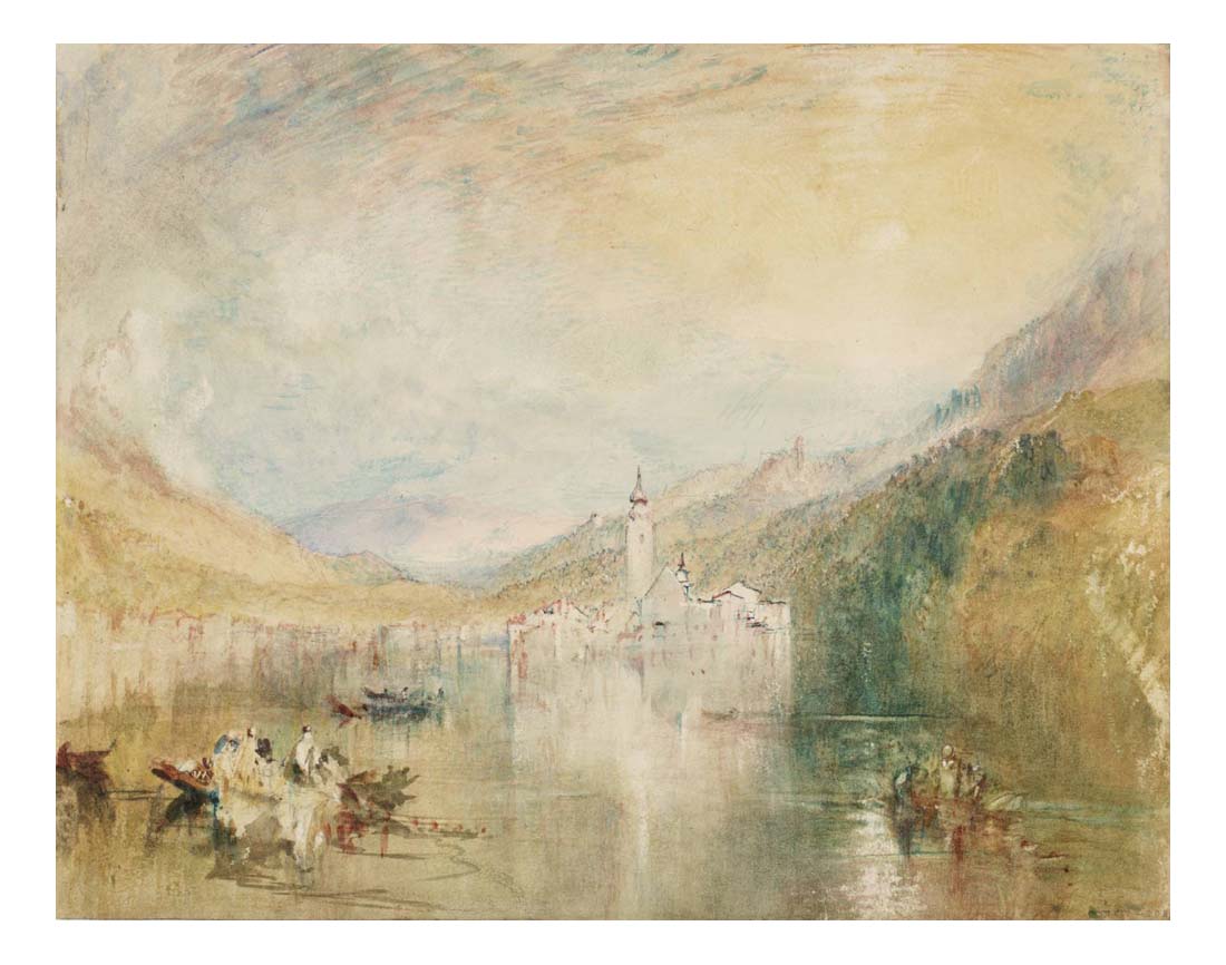 Kussnacht, Lake of Lucerne, 1842-43 by John Mallord William Turner RA, 12x8"(A4) Poster