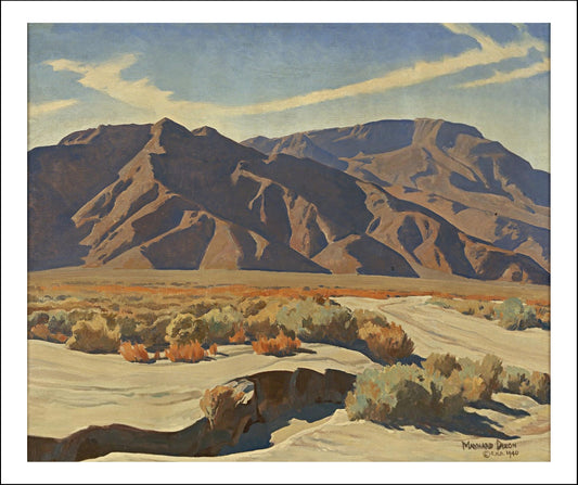 Desert Ranges 1940 by Maynard Dixon, Classic American Western Art, 16x12" (A3) Poster Print