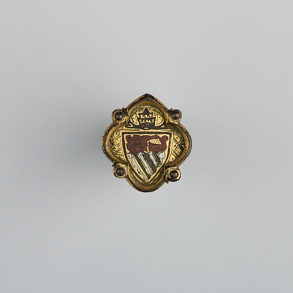 Badge Bearing the Arms of Baldassare Cossa   Antipope John XXI,16X12