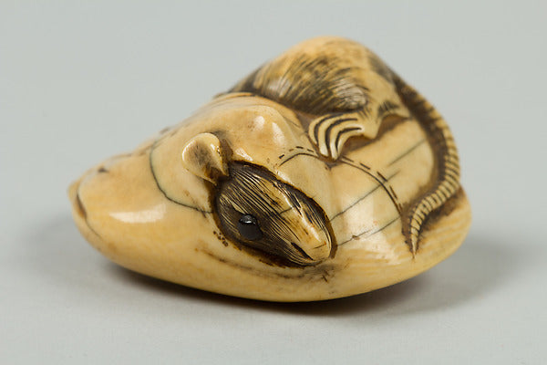 Netsuke of Mouse in a Bag 19th cent,  Poster Print