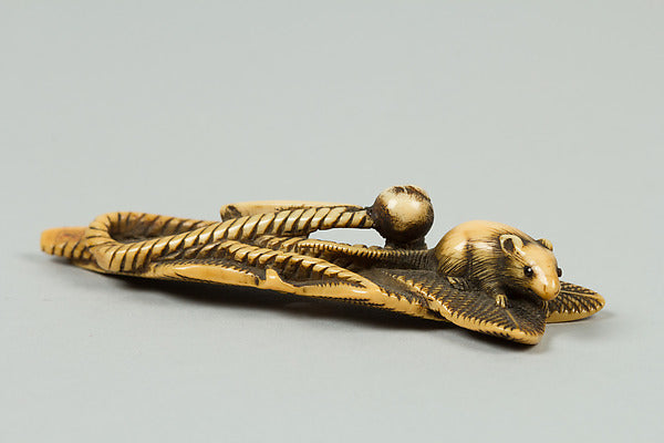 Netsuke of Mouse and Leaves 18th cent,  Poster Print