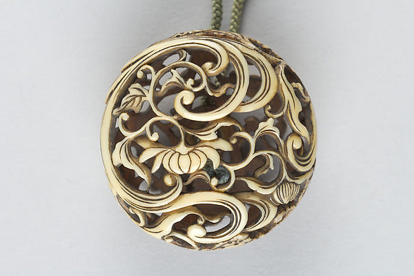 Netsuke of Water and Chrysanthemum 19th cent,  Poster Print