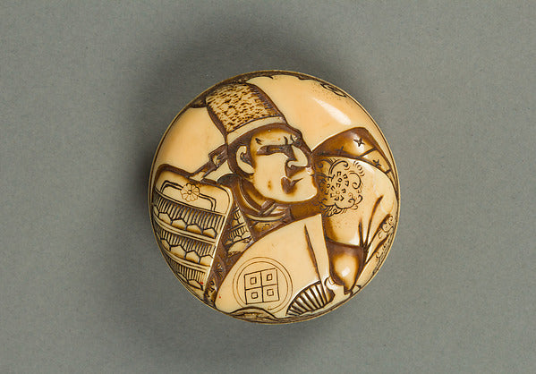 Netsuke with Carving of an Actor 19th cent,16x12"(A3) Poster
