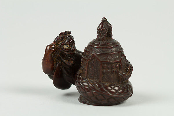 Netsuke of Kiyohime with the Bell 19th cent,16x12"(A3) Poster