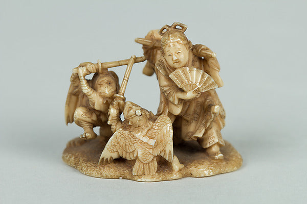 Netsuke: Group of Figures 19th cent,  Poster Print