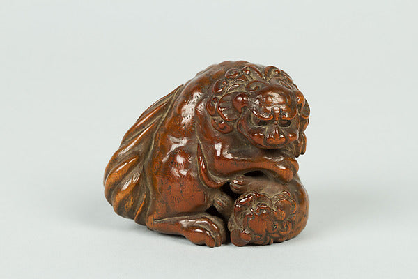 Netsuke of Qilin and Cub 19th cent,  Poster Print Wall Art