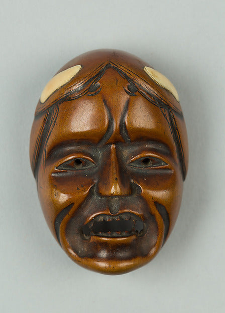 Netsuke of Woman's Face 19th cent,  Poster Print Wall Art