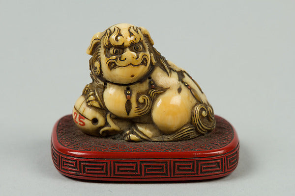 Netsuke of Qilin Sitting on a Nest 19th cent,  Poster Print
