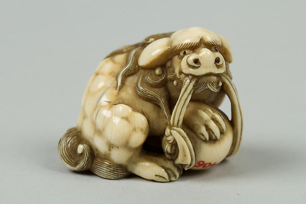 Netsuke of Qilin with a Ball 19th cent,  Poster Print