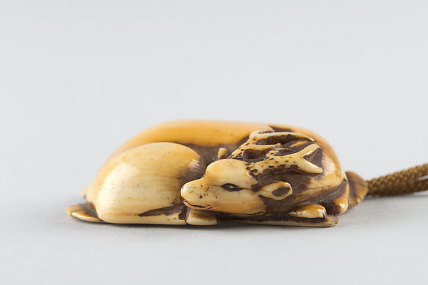 Netsuke in the Shape of a Deer 19th cent,  Poster Print
