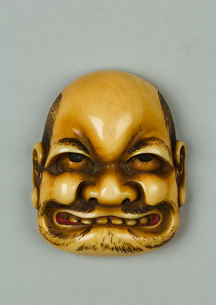 Netsuke of Mask of a Man 19th cent,  Poster Print