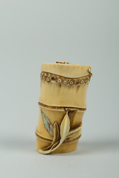Netsuke of Piece of Bamboo Containing a Rat 19th cent,  Poster Print