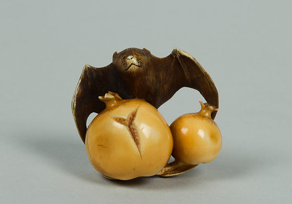 Netsuke of Bat and Fruit 19th cent,  Poster Print