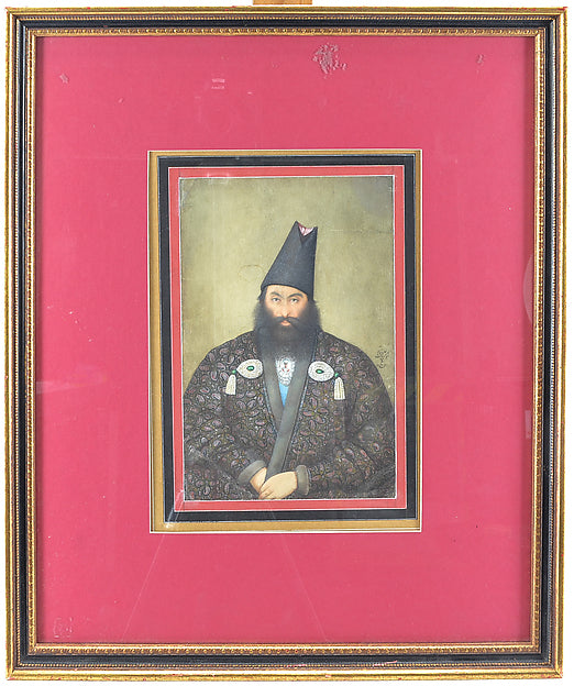 Yahya Ghaffari:A Portrait of a Man dated A.H.1294/A.D. 1877-16x12"(A3) Poster