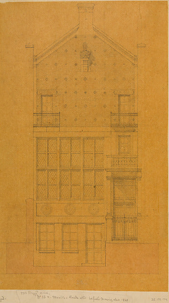 Architectural Drawing of the Exterior of the Comte de Nieuwerk,  Poster Print