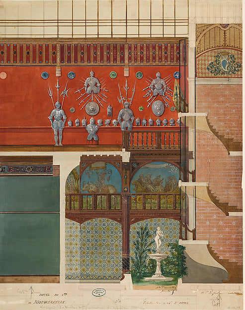 Architectural Drawing of the Interior of the Comte de Nieuwerk,  Poster Print