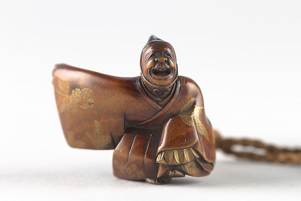 Netsuke of Sambaso Dancer with Bells and Fan 19th cent,  Poster Print