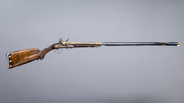 Double-Barreled Flintlock Shotgun dated 1801,  Poster Print Wall Art