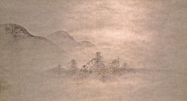 Landscape 16th cent-Attributed to Kano Motonobu,Classic Ming China Image,  Poster Print Wall Art