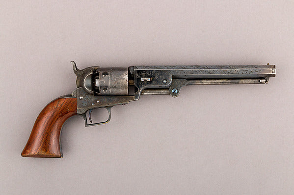 Colt Model 1851 Navy Percussion Revolver  serial no. 2 1850,  Poster Print Wall Art