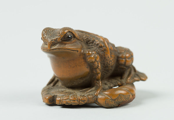 Netsuke of Toad on a Sandal 19th cent,  Poster Print