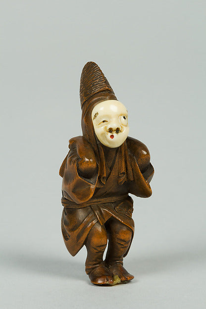 Netsuke of Boy Wearing an Ivory Mask 18th cent,  Poster Print