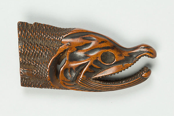 Netsuke of Head of a Fish 19th cent,  Poster Print