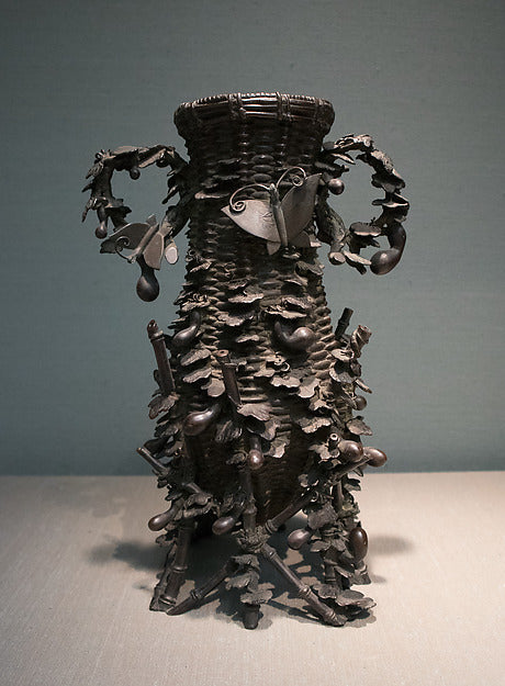 ,Vase in the Shape of a Bamboo Basket with Bean V,16x12"(A3) Poster