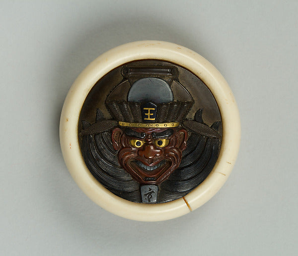 Netsuke with Head of a Chinese Sage 19th cent,  Poster Print Wall Art