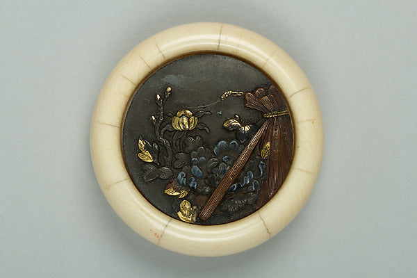 Netsuke of Peonies 19th cent,  Poster Print Wall Art