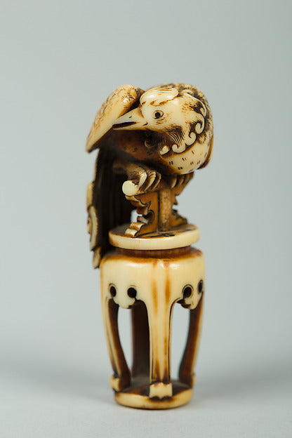 Netsuke of Phoenix on a Pedestal 19th cent,  Poster Print
