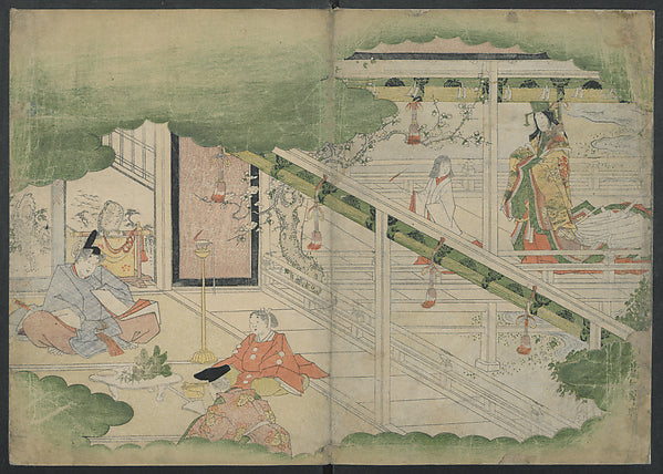 Ky?ka Sandara-kasumi,Mountain Teahouse, from The Mist of of Sa,  Poster Print Wall Art