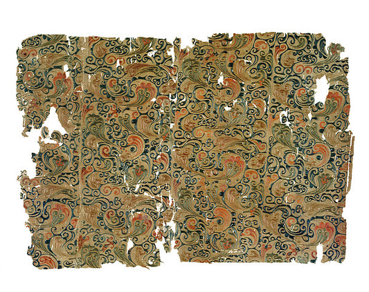 :??  “???”???,Textile Fragment with “Longevity” Design 2nd c-16x12"(A3) Poster