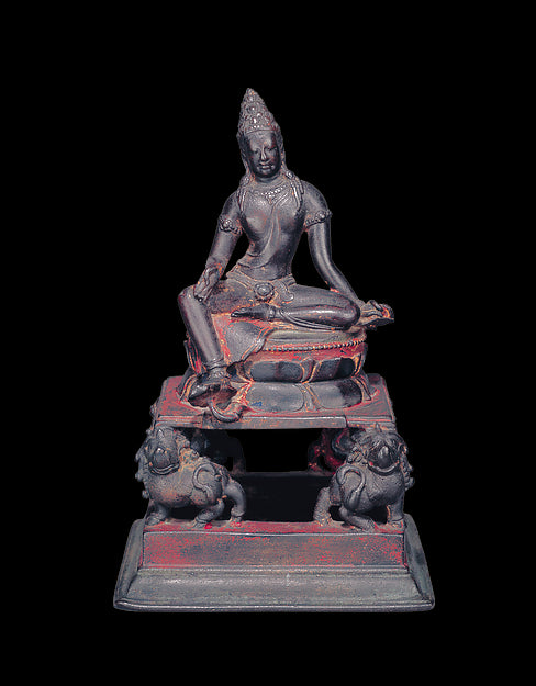 Enthroned Bodhisattva  probably Manjushri late 8th cent,16x12"(A3)Poster