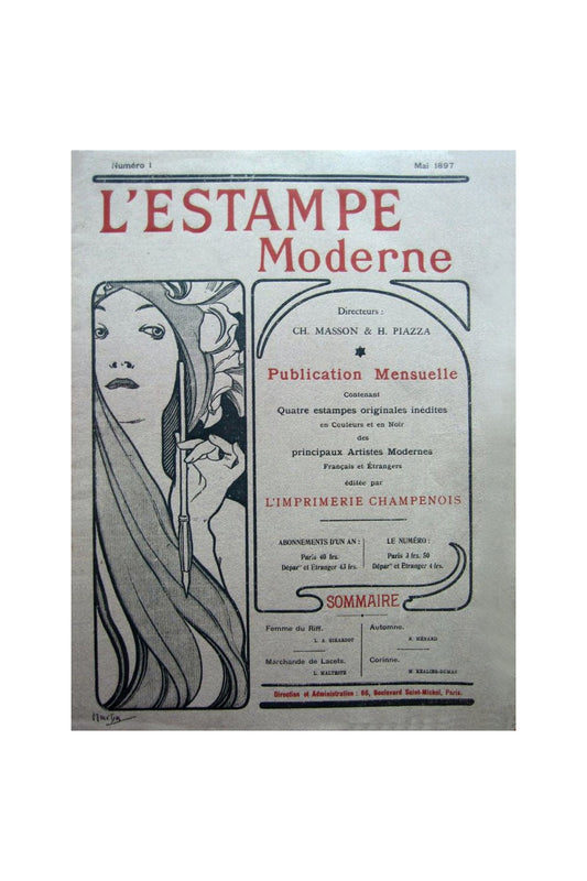 L'Estampe Moderne01-6x4 vintage artwork by Alphonse Mucha, 16x12" (A3 size) poster print